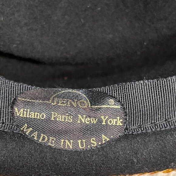 Vintage JenolSequin Embellished Velvet Hat - Picture 2 of 5